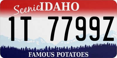 ID license plate 1T7799Z