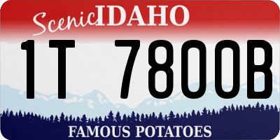 ID license plate 1T7800B
