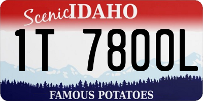 ID license plate 1T7800L