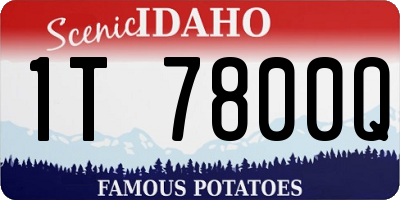 ID license plate 1T7800Q