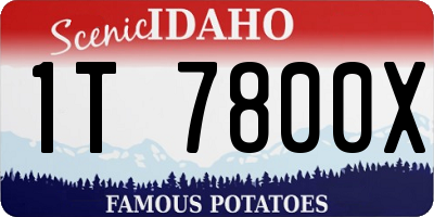 ID license plate 1T7800X
