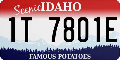 ID license plate 1T7801E