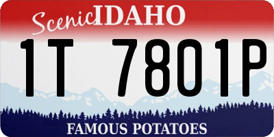 ID license plate 1T7801P