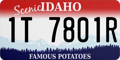ID license plate 1T7801R