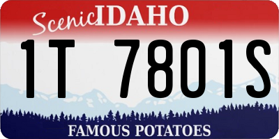 ID license plate 1T7801S