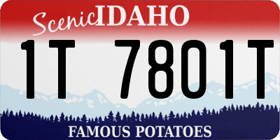 ID license plate 1T7801T