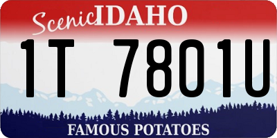 ID license plate 1T7801U