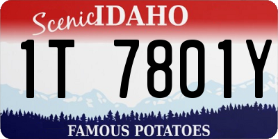 ID license plate 1T7801Y