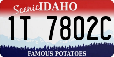 ID license plate 1T7802C