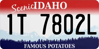 ID license plate 1T7802L