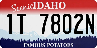 ID license plate 1T7802N