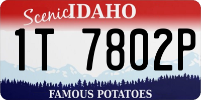 ID license plate 1T7802P