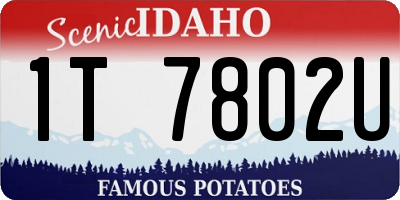 ID license plate 1T7802U