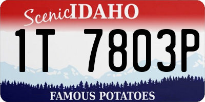 ID license plate 1T7803P