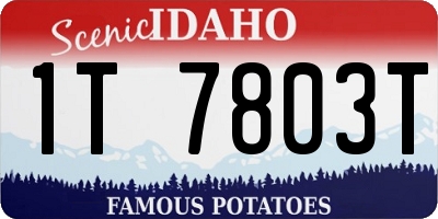 ID license plate 1T7803T