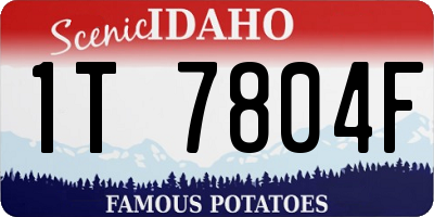 ID license plate 1T7804F