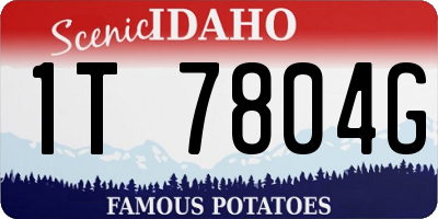 ID license plate 1T7804G