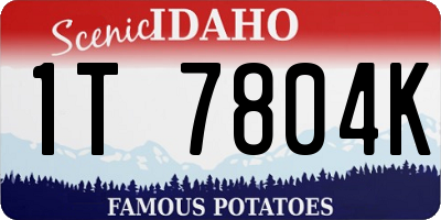 ID license plate 1T7804K