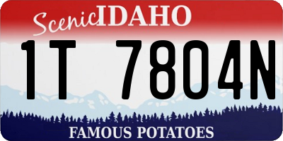 ID license plate 1T7804N