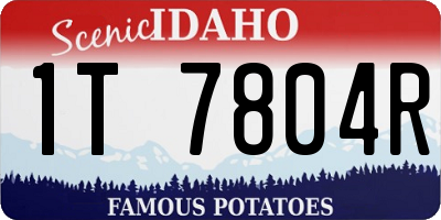 ID license plate 1T7804R