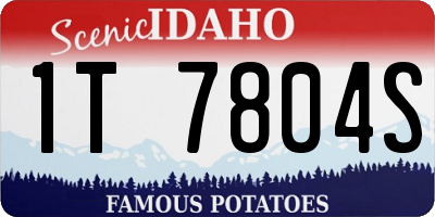 ID license plate 1T7804S
