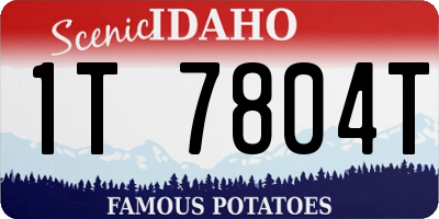 ID license plate 1T7804T
