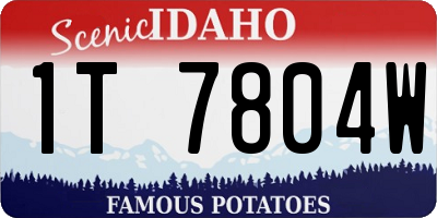 ID license plate 1T7804W