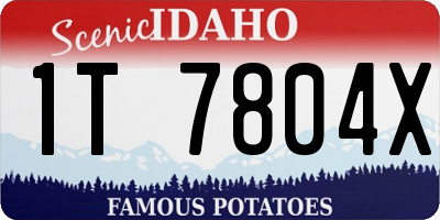 ID license plate 1T7804X