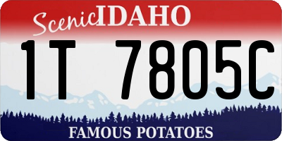 ID license plate 1T7805C