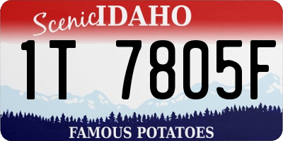 ID license plate 1T7805F