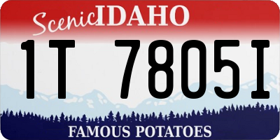 ID license plate 1T7805I