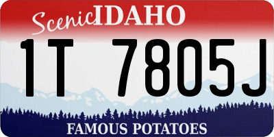 ID license plate 1T7805J