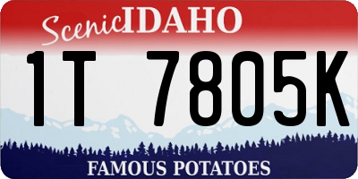 ID license plate 1T7805K
