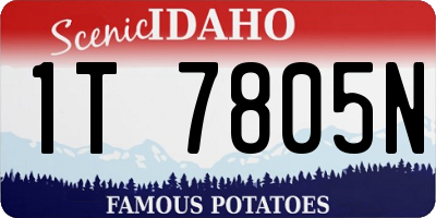 ID license plate 1T7805N