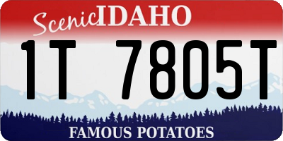 ID license plate 1T7805T