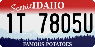 ID license plate 1T7805U