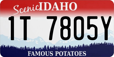ID license plate 1T7805Y