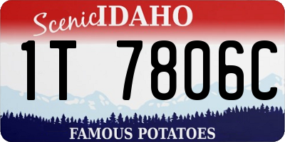 ID license plate 1T7806C