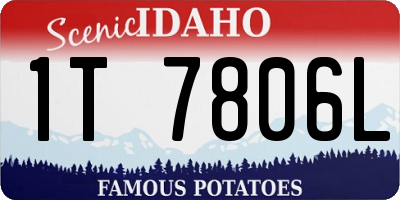 ID license plate 1T7806L