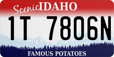 ID license plate 1T7806N