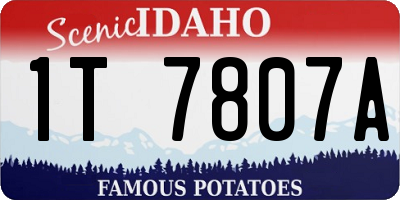 ID license plate 1T7807A