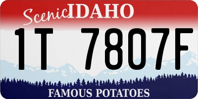 ID license plate 1T7807F