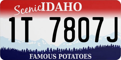 ID license plate 1T7807J