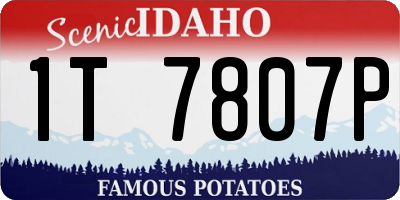 ID license plate 1T7807P