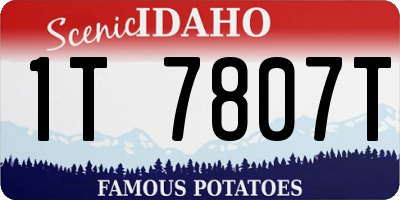 ID license plate 1T7807T