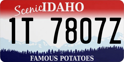 ID license plate 1T7807Z