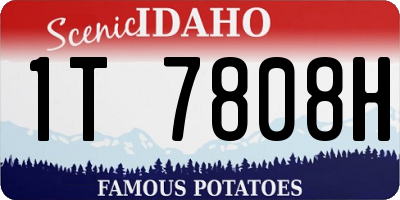 ID license plate 1T7808H