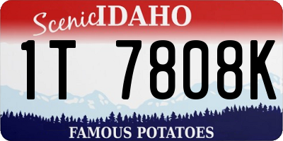 ID license plate 1T7808K