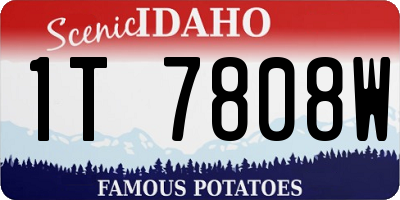 ID license plate 1T7808W