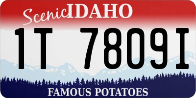 ID license plate 1T7809I